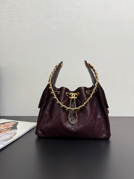 Chanel 25 Mini - Burgundy Leather