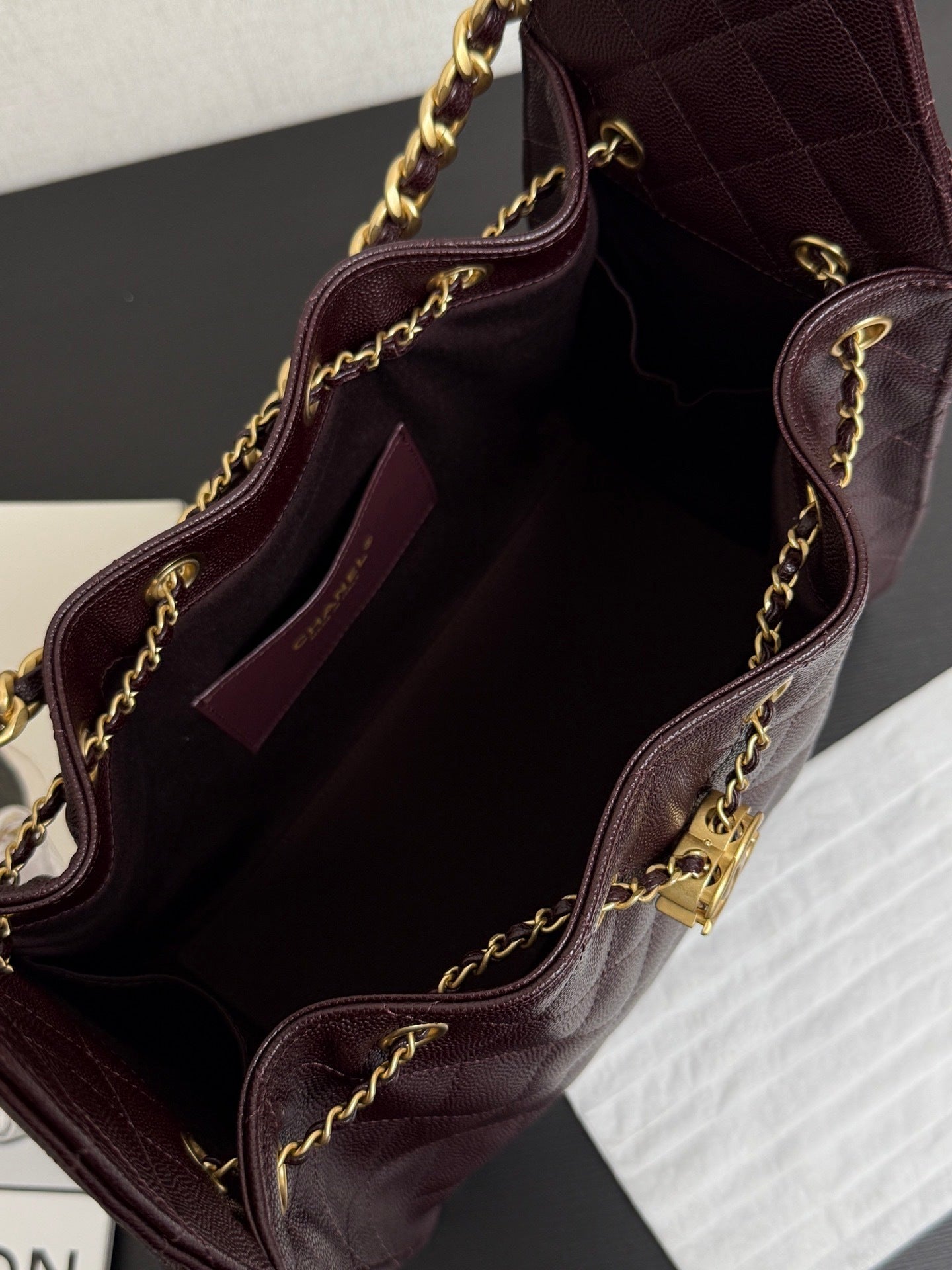 Chanel 25 Mini - Burgundy Leather