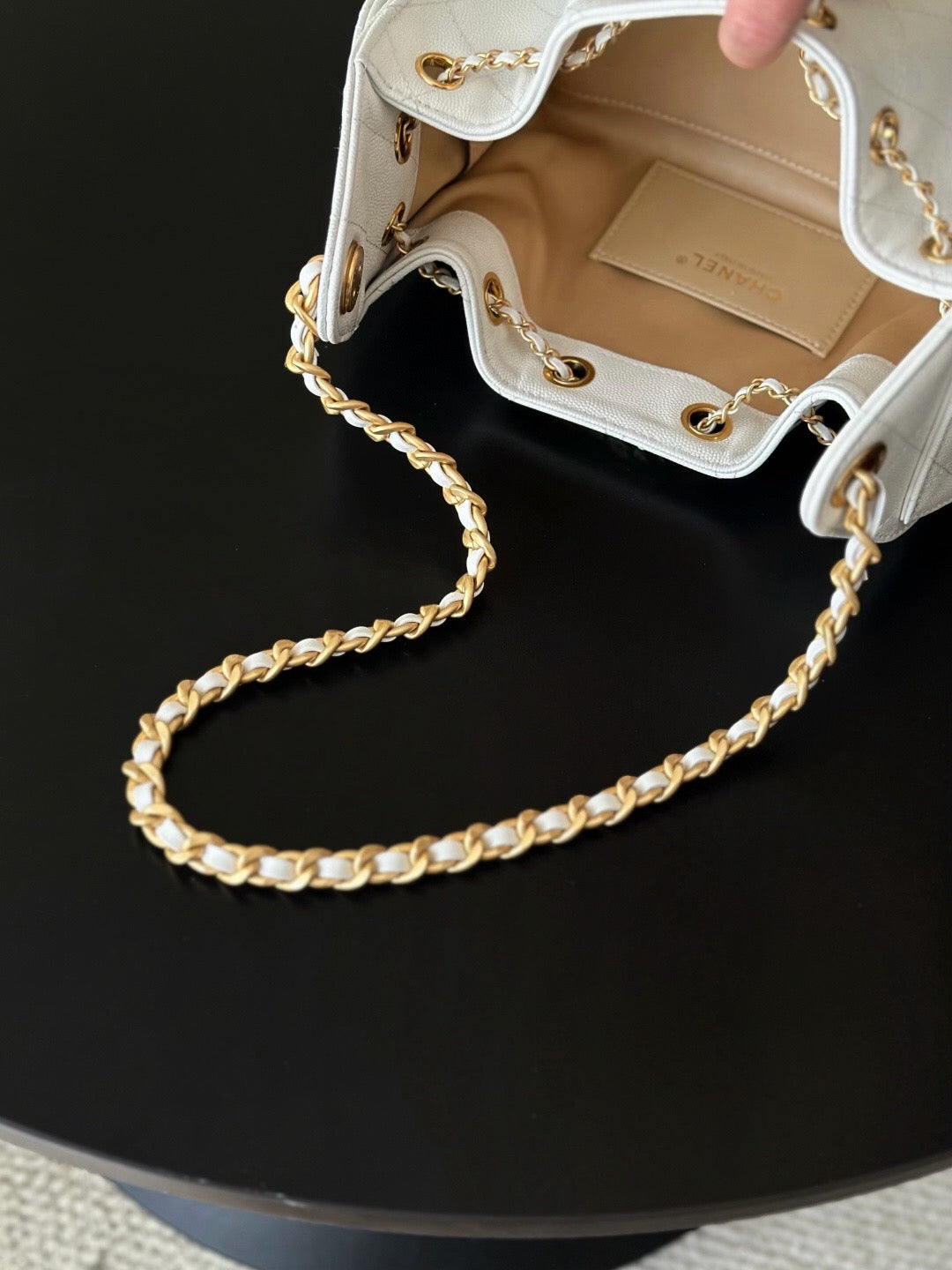 Chanel 25 Mini - White Leather
