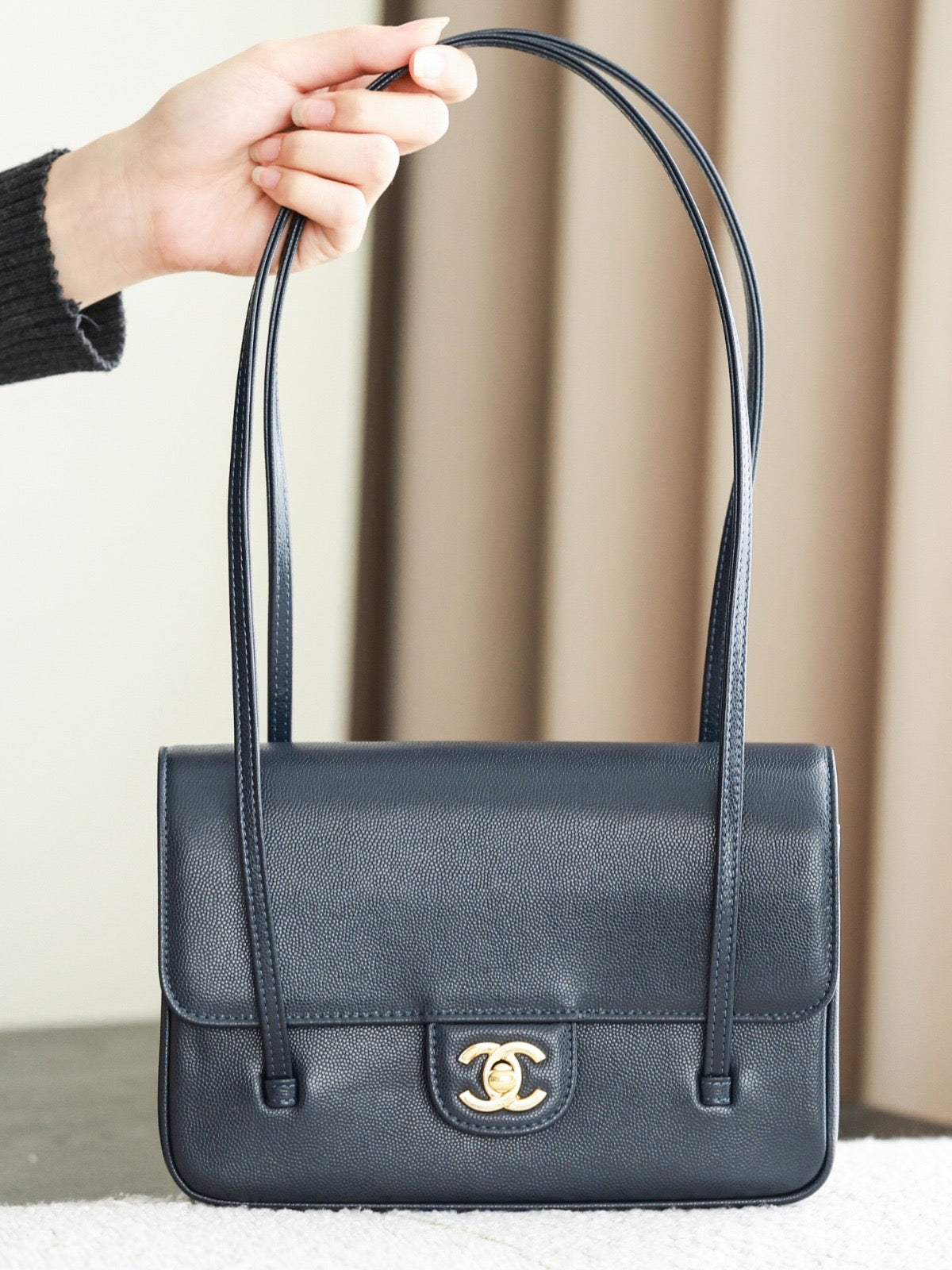 Chanel Flap Shoulder Bag - Navy