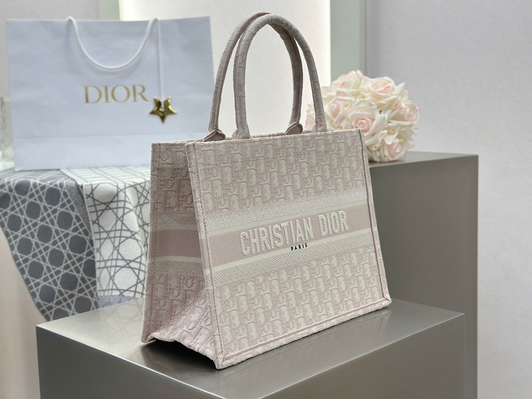 Dior Tote Bag Pink Print