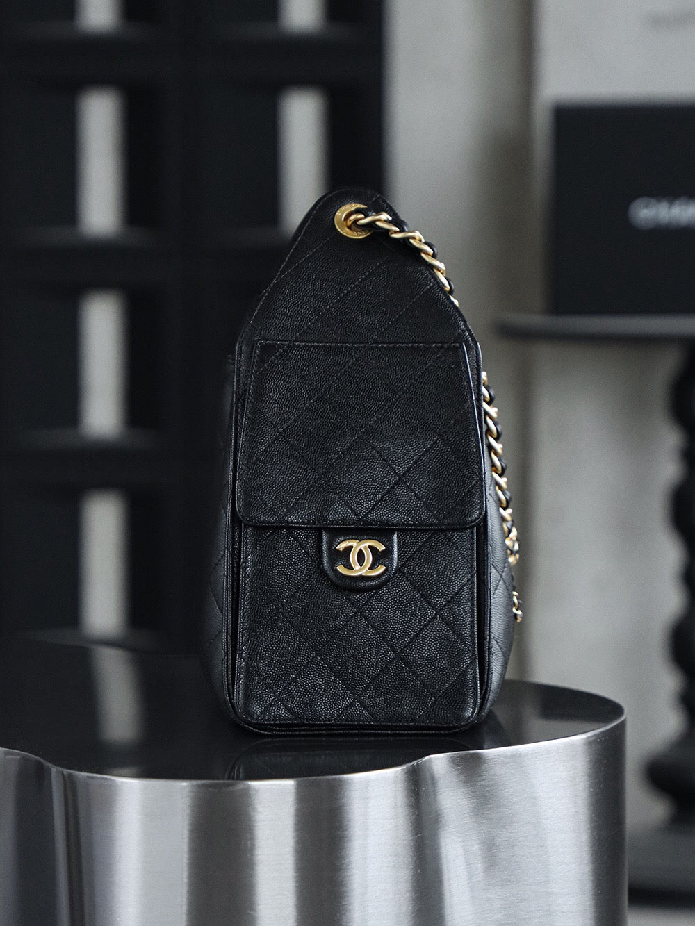 Chanel 25 Black Caviar Small