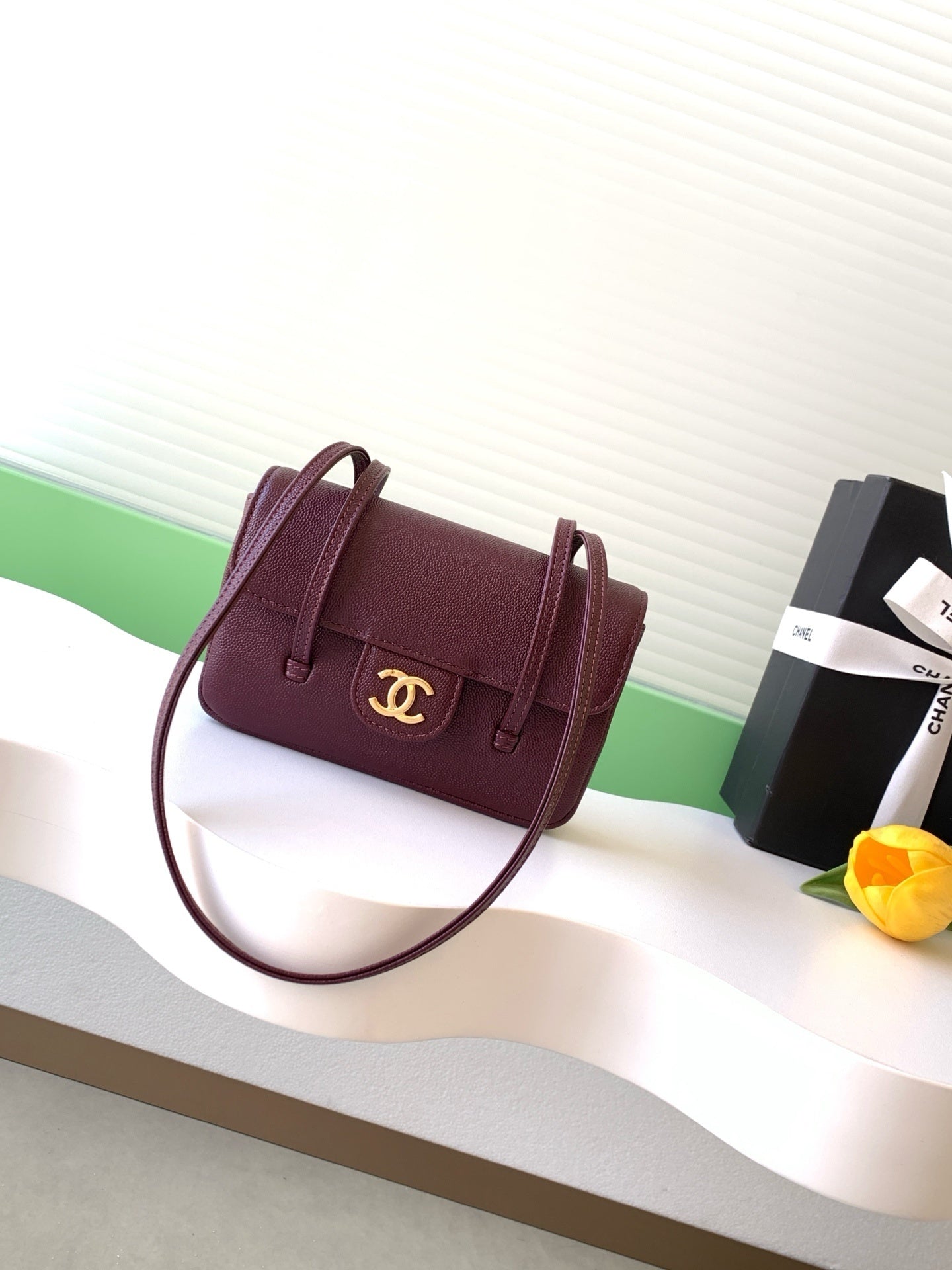 Chanel Flap Shoulder Bag - Burgundy