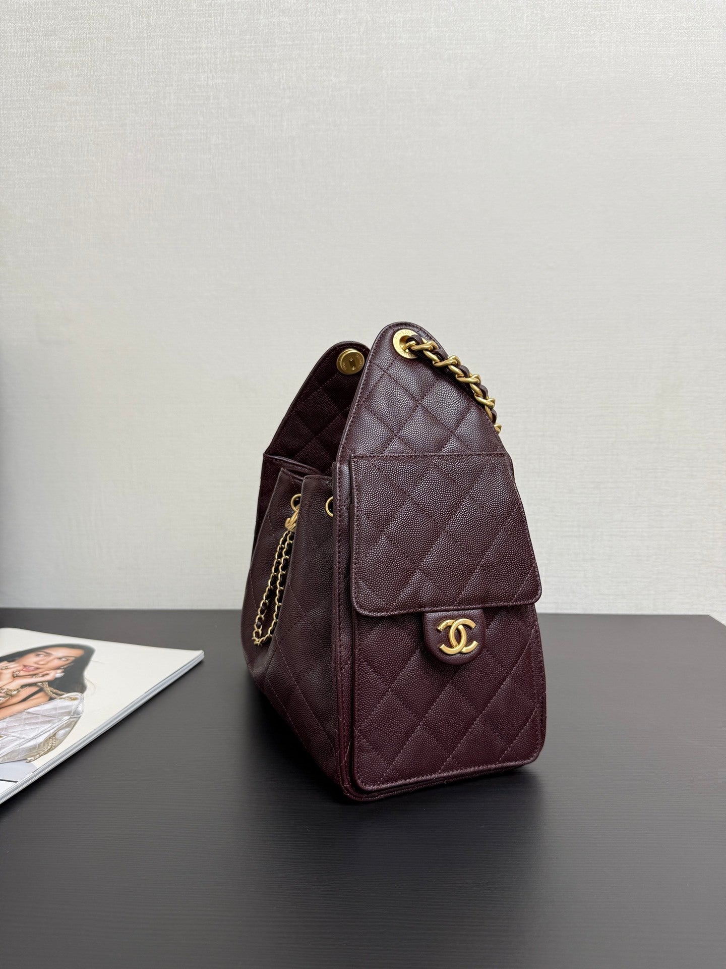 Chanel 25 Mini - Burgundy Leather