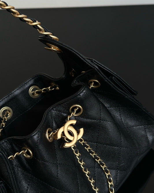 Chanel 25 Mini Black Caviar