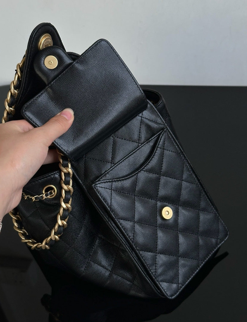 Chanel 25 Mini Black Caviar