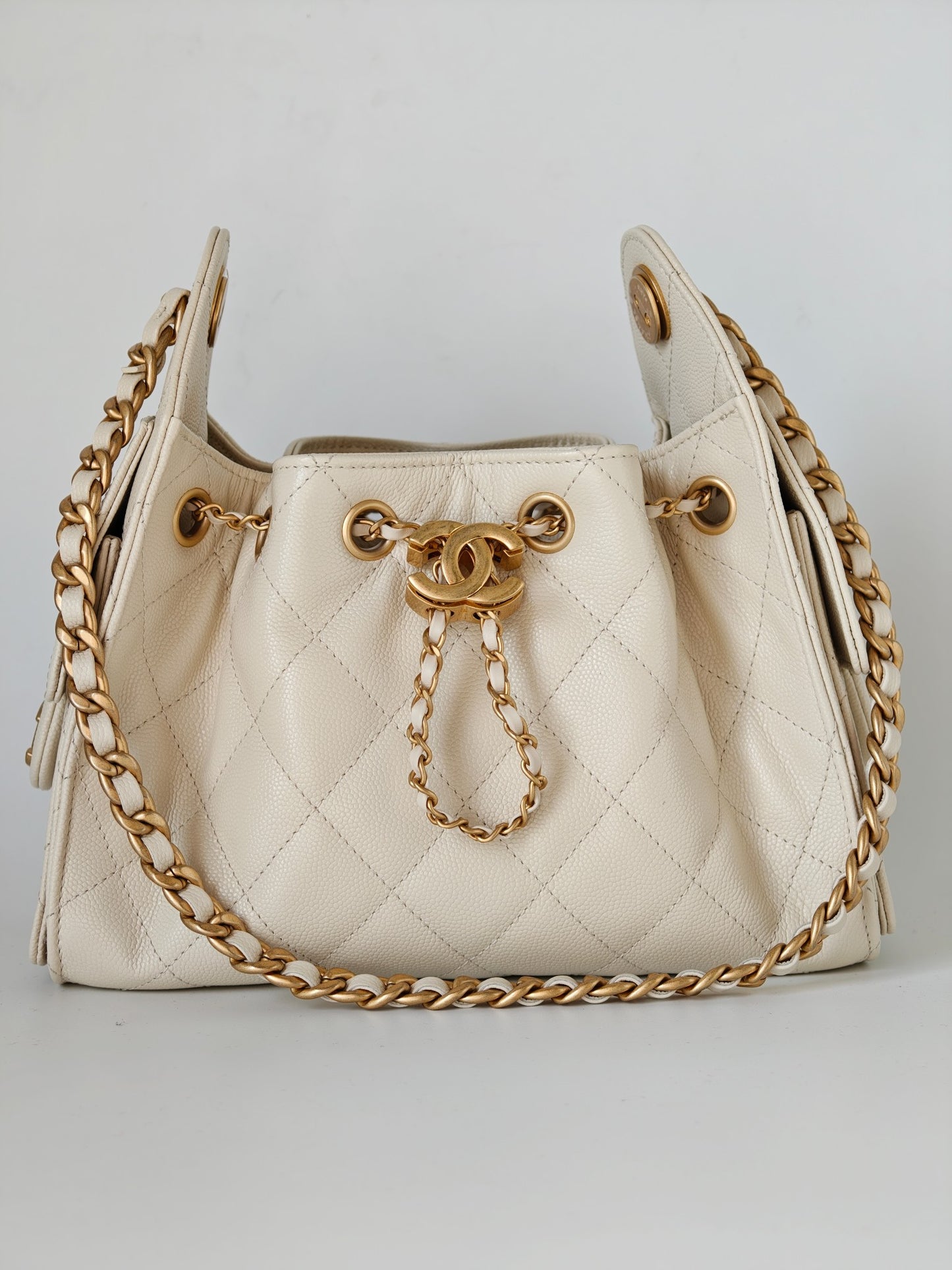 Chanel 25 Mini Cream