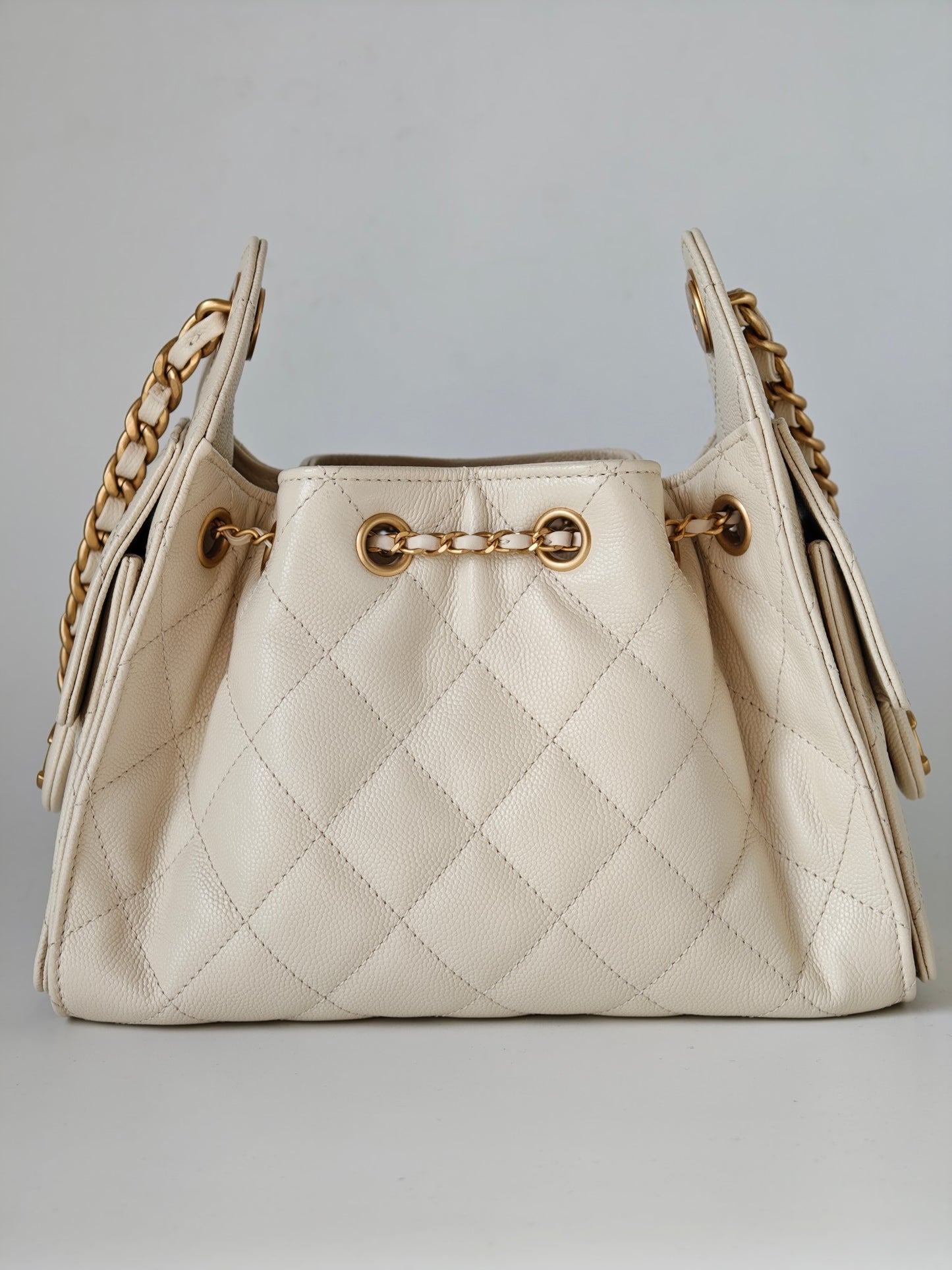 Chanel 25 Mini Cream