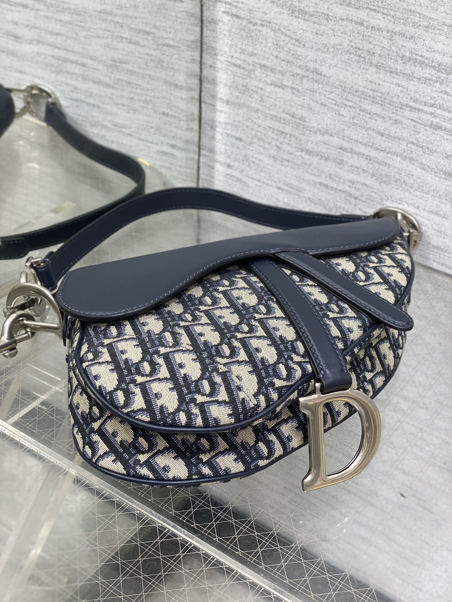 Dior Shoulder Bag - Navy print