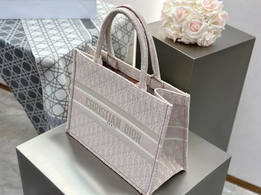 Dior Tote Bag Pink Print