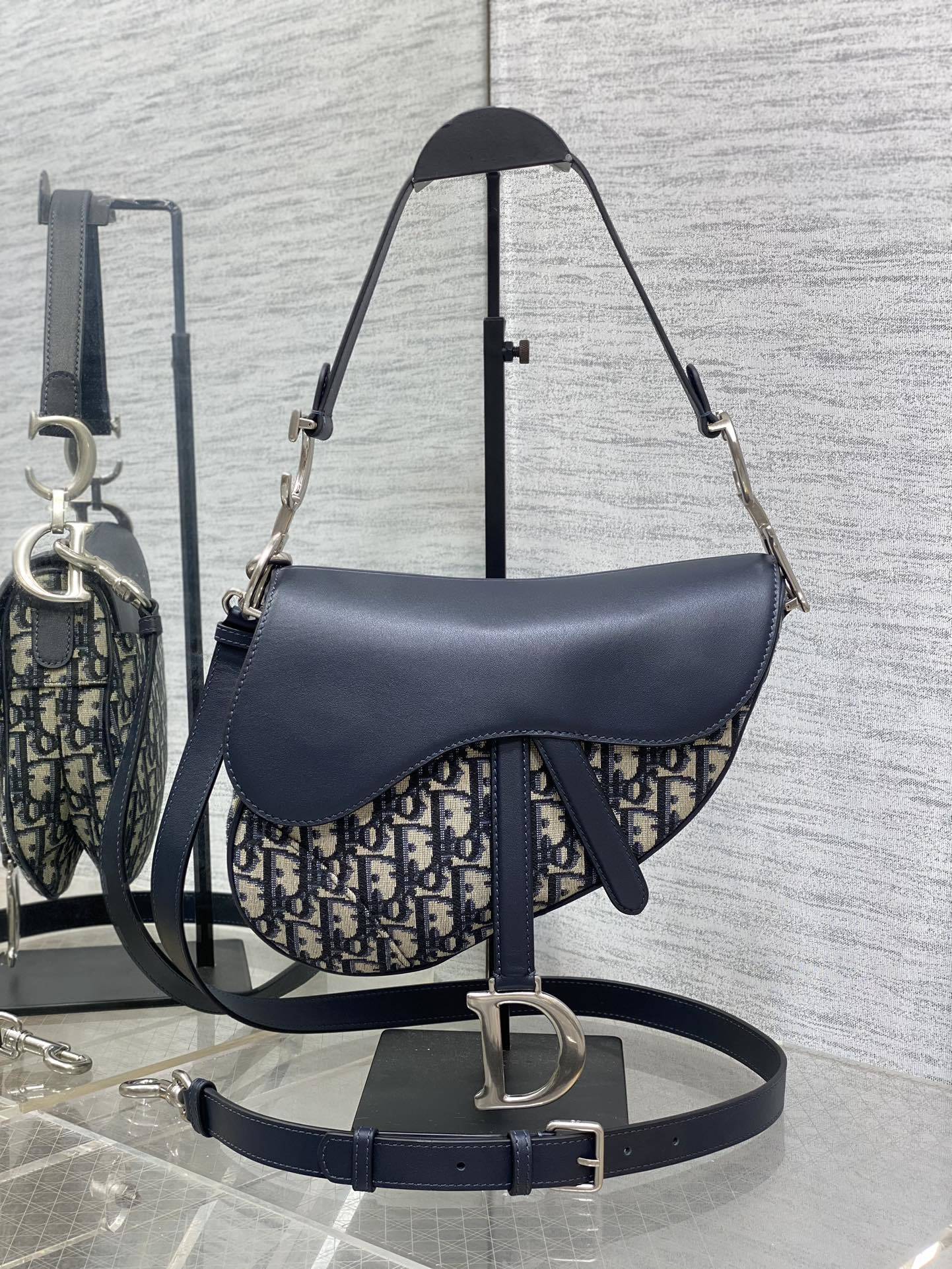 Dior Shoulder Bag - Navy print